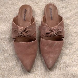 Jeffrey Campbell pink suede mules size 7.5
